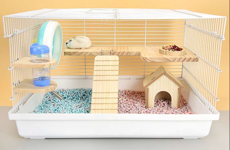 ハムスターケージ ハムスターの豪華三階建て住宅 木製|ハムスター