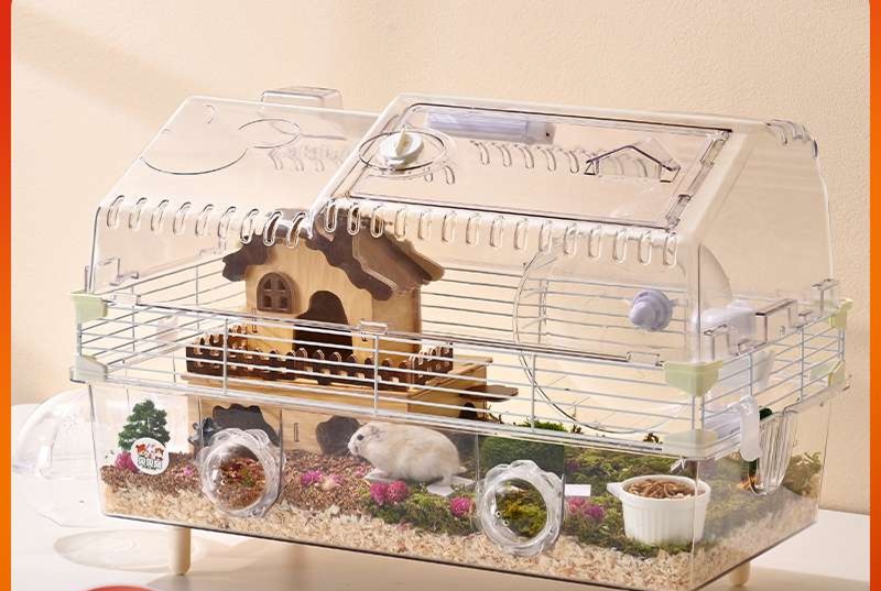 ハムスターケージ ハムスター快適ビューホーム 木製|ハムスターケージ
