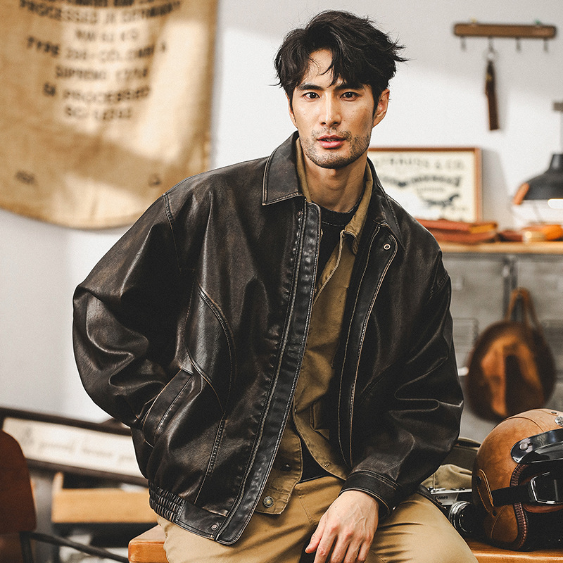 レザージャケット専門店 こだわり職人仕立てライダースブルゾン