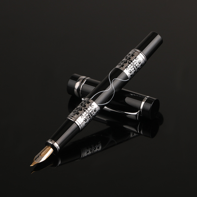 気品】縦縞ストライプ 万年筆 - 極太 宛名書き 署名 極太|万年筆専門