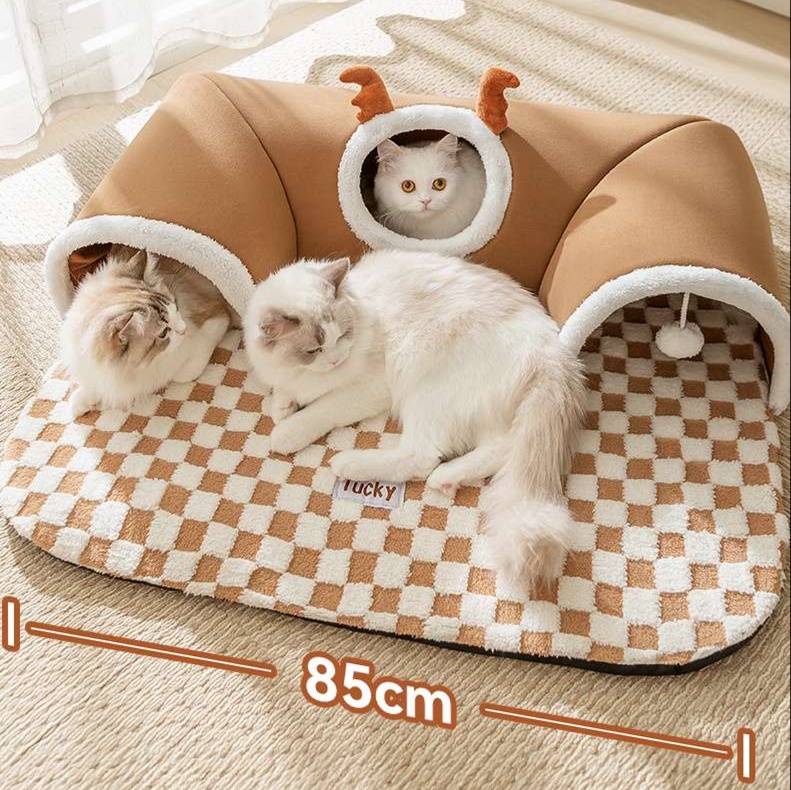 猫ベッド 多機能ペットハウス 三穴遊眠一体型 オールシーズン|猫ベッド