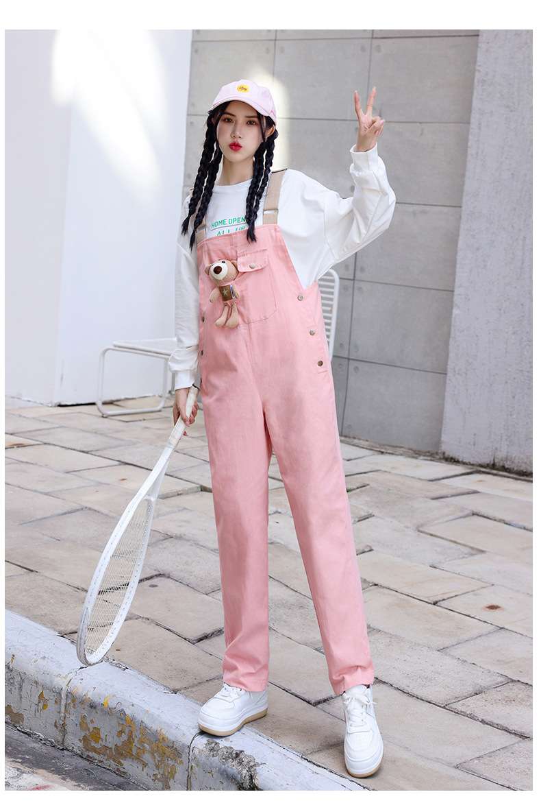 ピンク サロペット オーバーサイズ