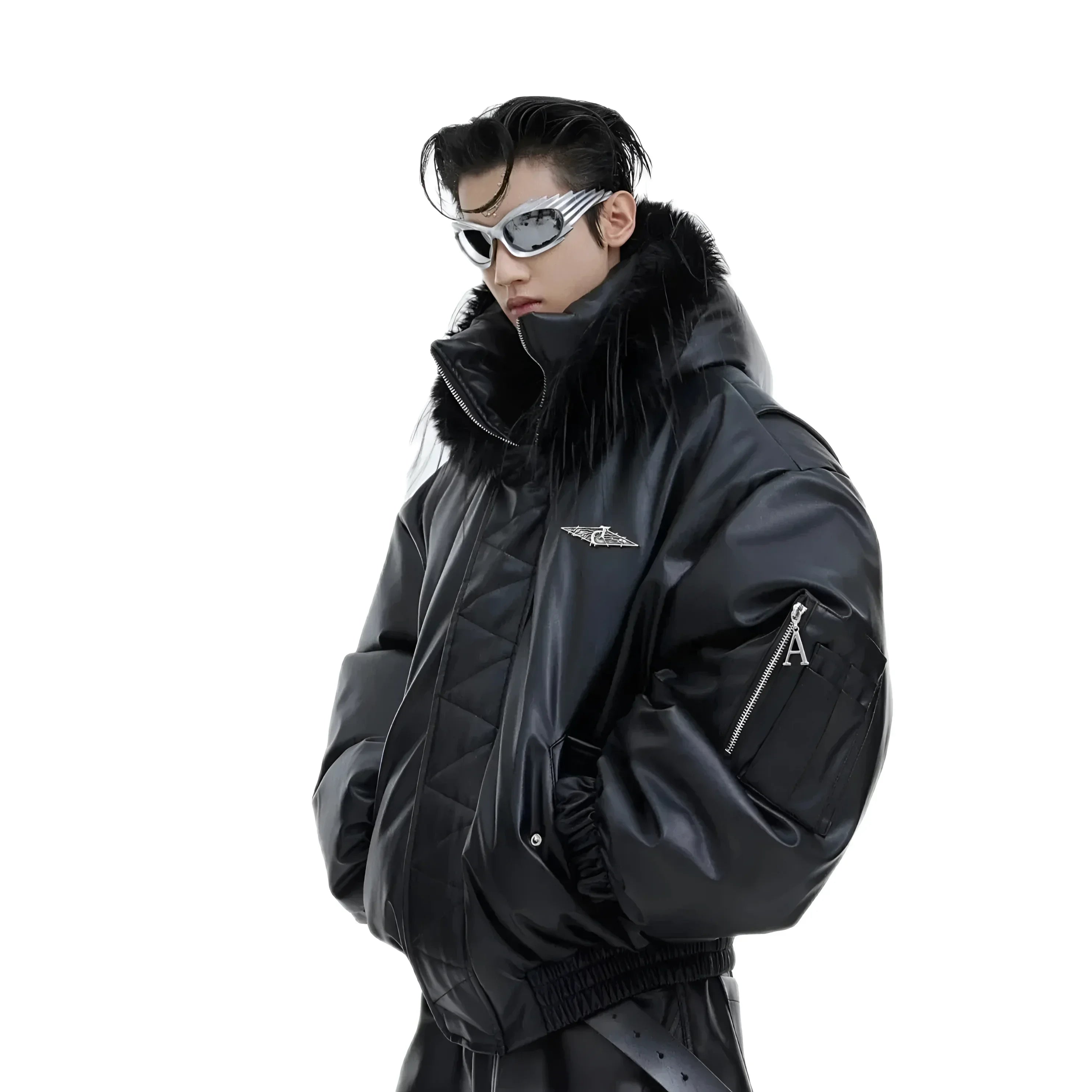 FUGA 光沢 leather jacket 平成 y2k V系 初期 希少 FUGA leather