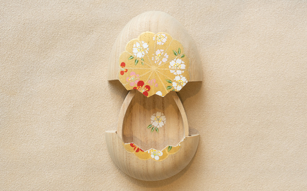 箱藤商店】桐製たまご箱（菊文様）〈京都日本画絵師絵付け〉 | JTBの