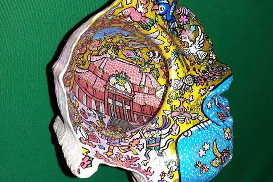 花と鳥 貝殻 絵画 アート 真珠 2033-2-b_1.jpg