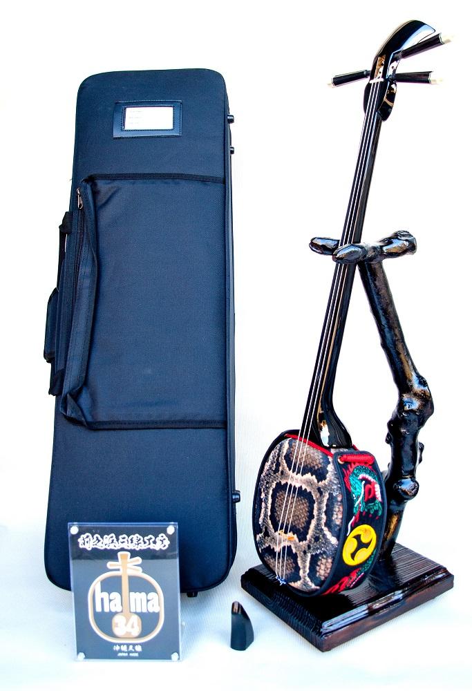 三線 蛇皮 ハードケース セット 与那城型 三線 蛇皮 与那城型 ハード