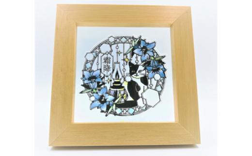 KOEDO川越硝子「切り絵ガラスアート」M（霜降） ／ ステンドグラス