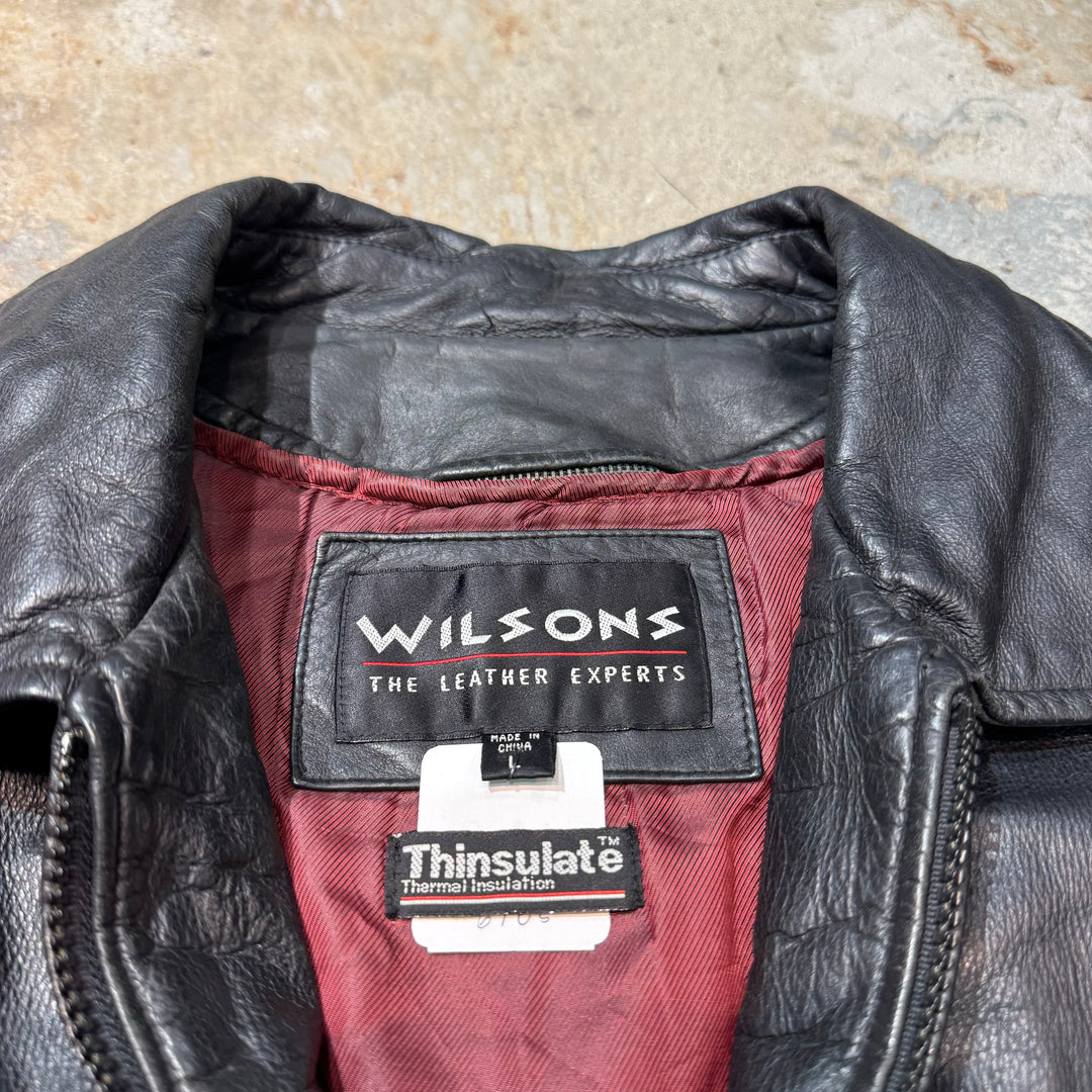 古着 WILSONS LEATHER/ ウィルソンズレザー/ジップアップレザー