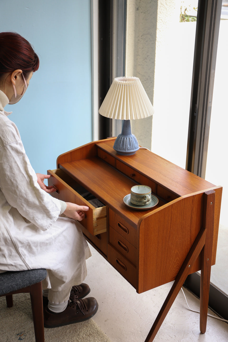 ミ*ー様 チーク サイドボード チェスト 北欧 ミッドセンチュリー