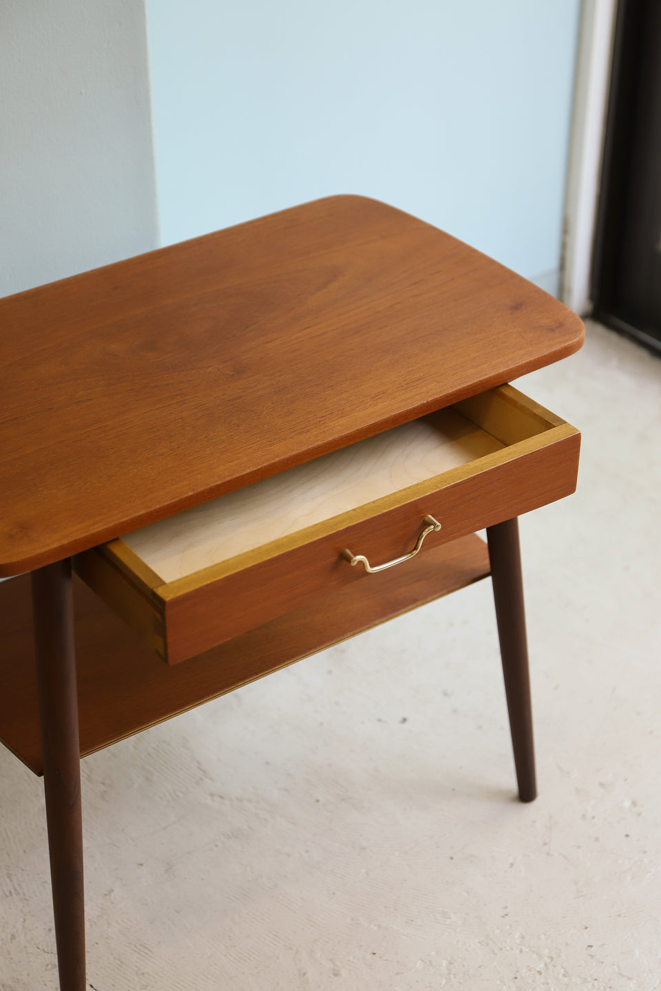 柏木工 北欧ヴィンテージ サイドテーブル サイドテーブル - 国産無垢