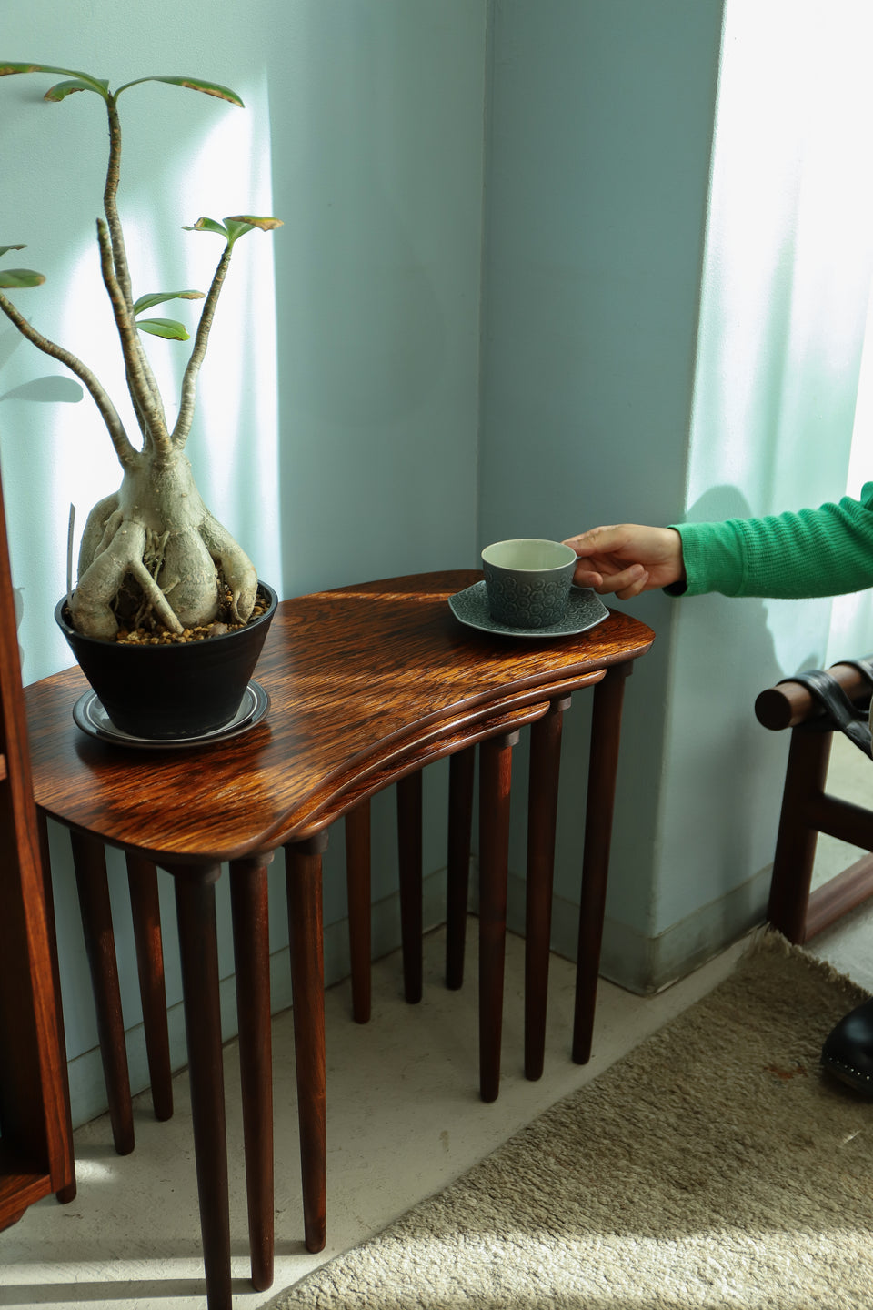 デンマークヴィンテージ ネストテーブル ローズウッド 北欧家具