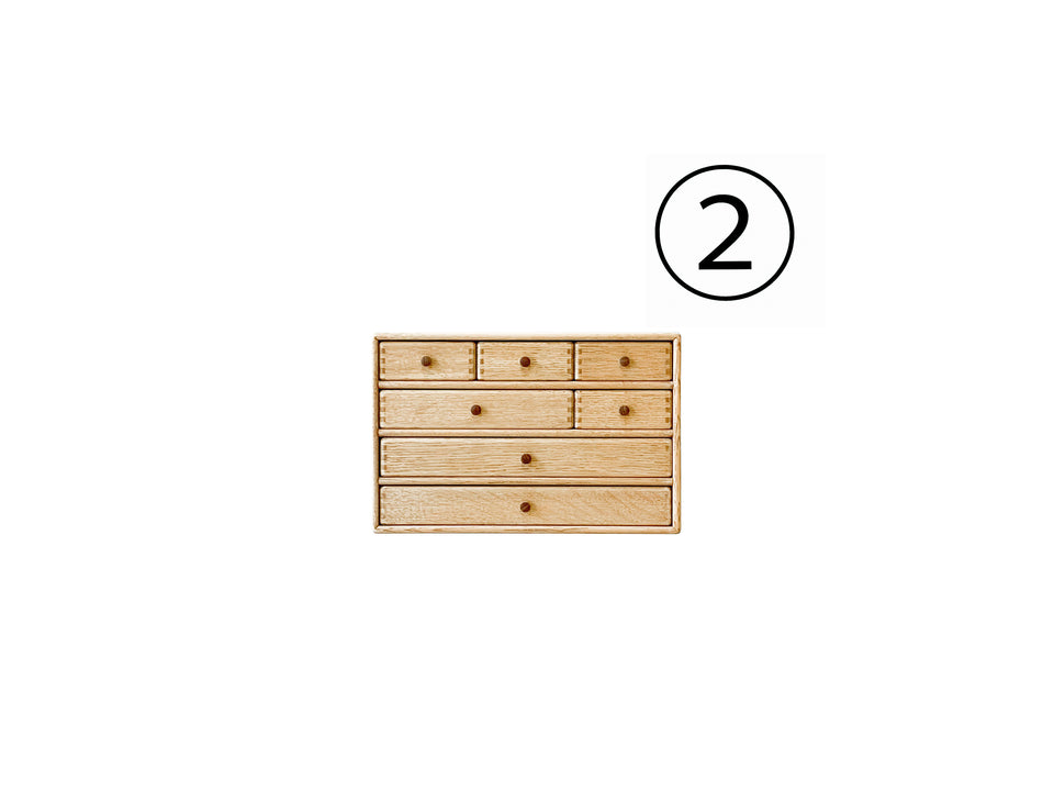 ジャパンヴィンテージ 小引き出し 卓上チェスト レトロ 収納/Wooden