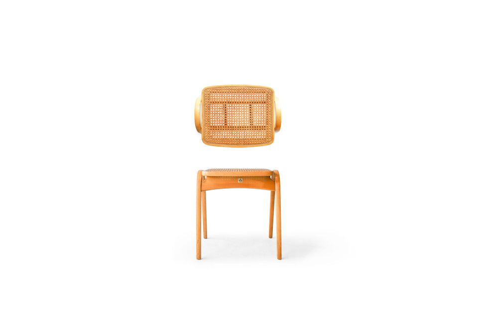 秋田木工 スタッキングスツール ラタン 剣持勇 ジャパニーズモダン