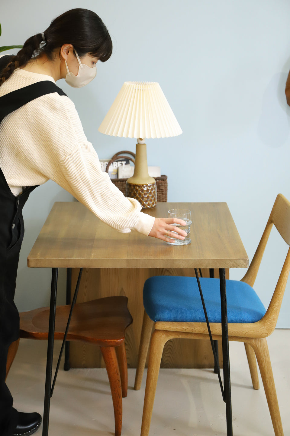 古材 リメイクテーブル 鉄脚 デスク 机/Old Wood and Iron Leg Remake