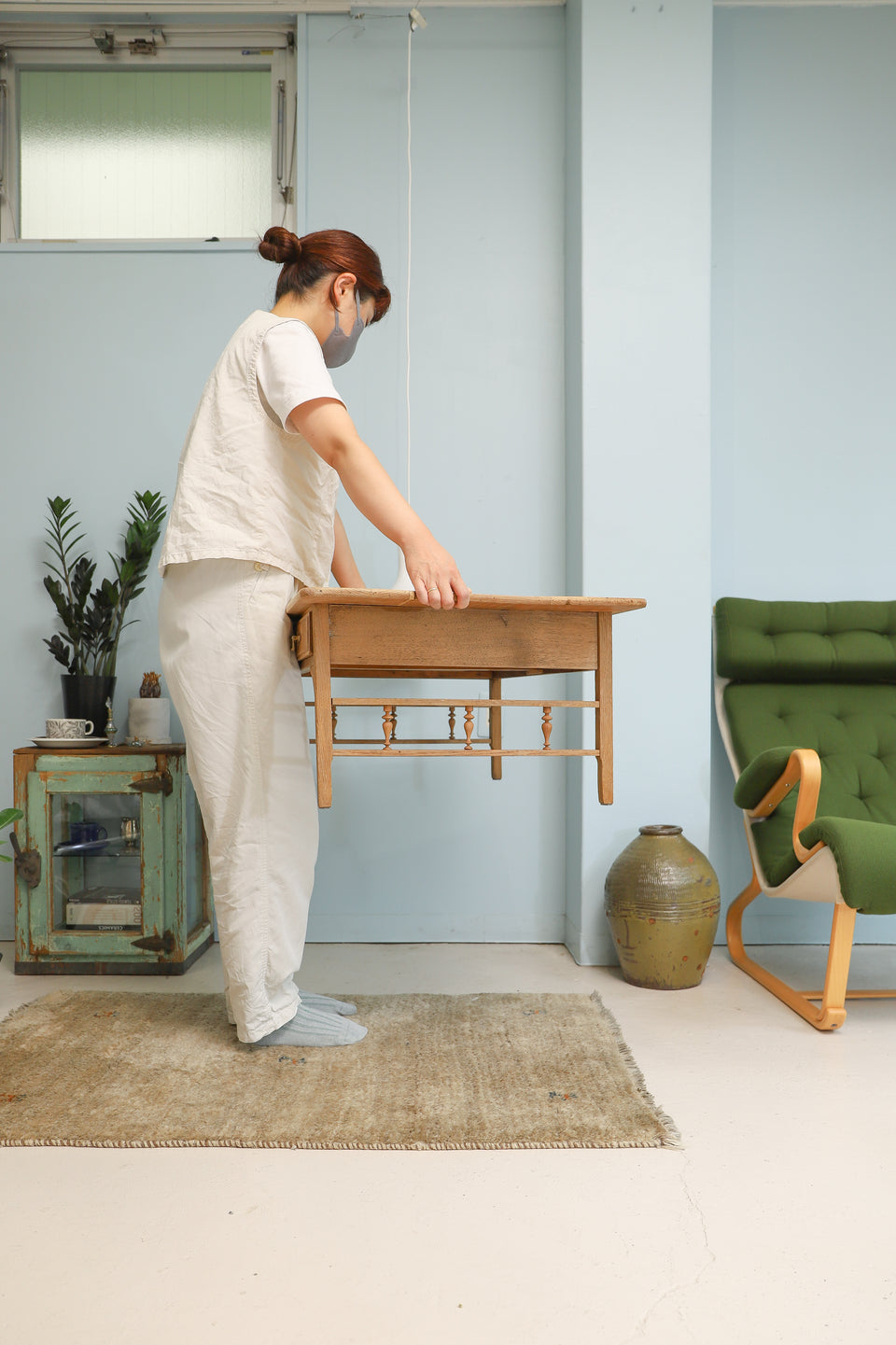 ジャパンヴィンテージ 文机 座卓 ローテーブル 古道具/Japanese