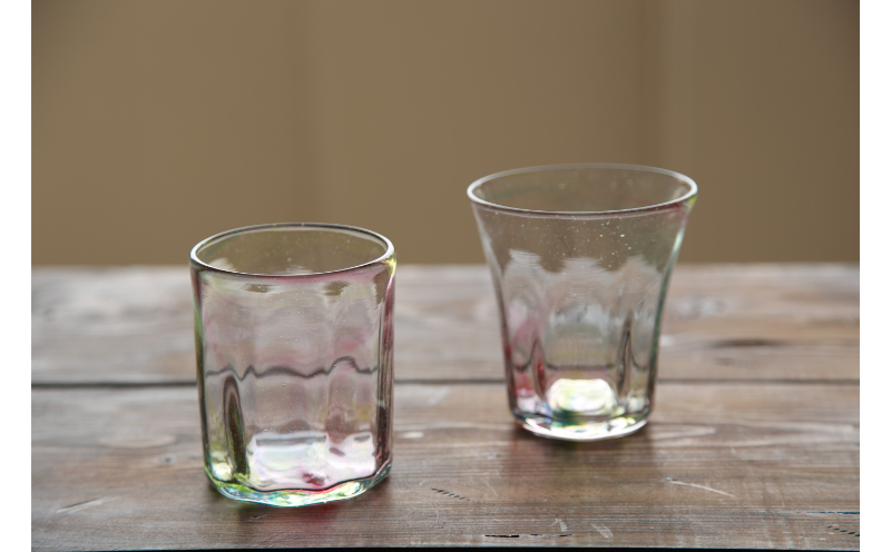 沖縄吹きガラス 青色ガラス果実の装飾木 商品紹介】琉球ガラスで比較する