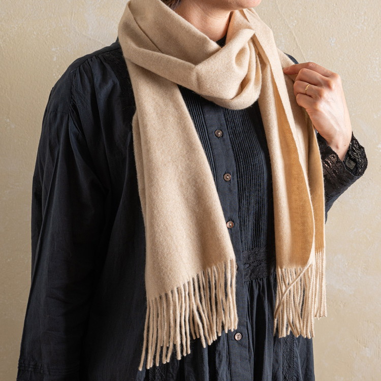 ベージュ】カシミヤマフラー【カシミヤ100%】 ｜ カシミア お洒落