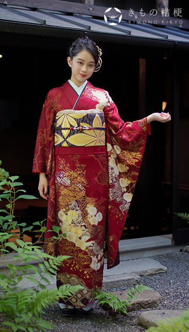 振袖 豪華 銀通し 刺繍 金彩 紋意匠 身丈170cm 撥水加工済