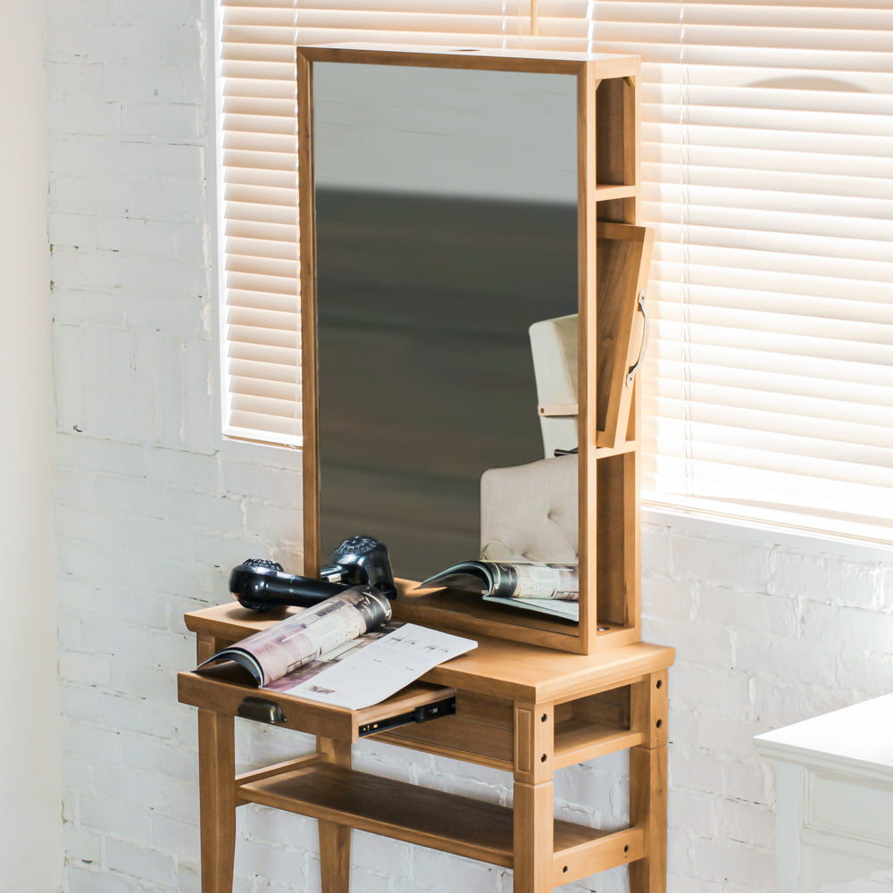 ヴィンテージ風 金属製風ミラー 美容室 理容室 セット面 美容院の