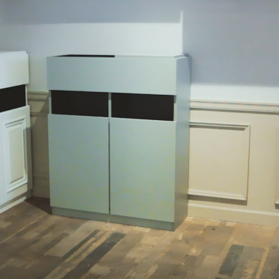 美容室・ヘアーサロン・シャンプーキャビネット・タオル収納・タオル