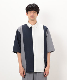 ウールライク 五分袖 ショートポイント コンビシャツ（47-30IK06-205