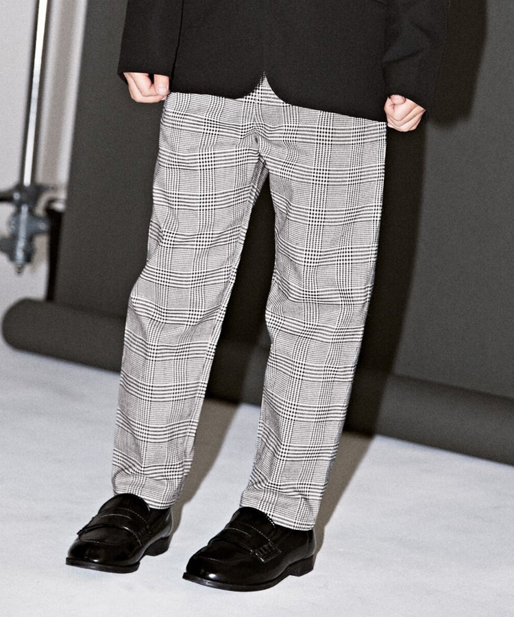グレンチェック ロングパンツ(100-130cm)（98-52PC17-203