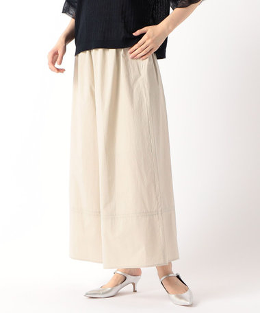 コットンタイプライター ギャザーワイドパンツ（01-05PG07-204）｜K.T