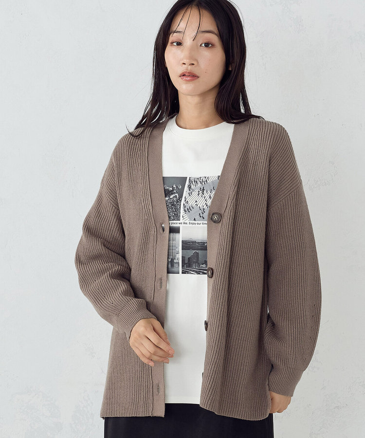ミドルゲージ 畦カーディガン（12-57KI10-204）｜コムサイズム（COMME
