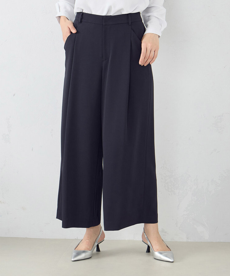 セットアップ対応】ポリエステルツイル ワイドパンツ（12-08PG10-204