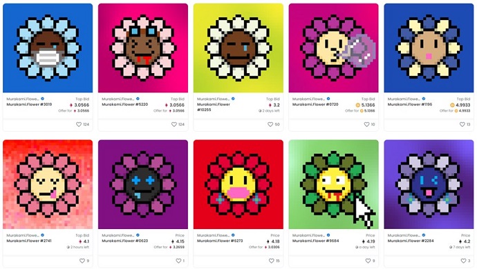 NFT Murakami.Flowers Seed（ムラカミ・フラワーシード）｜村上隆が