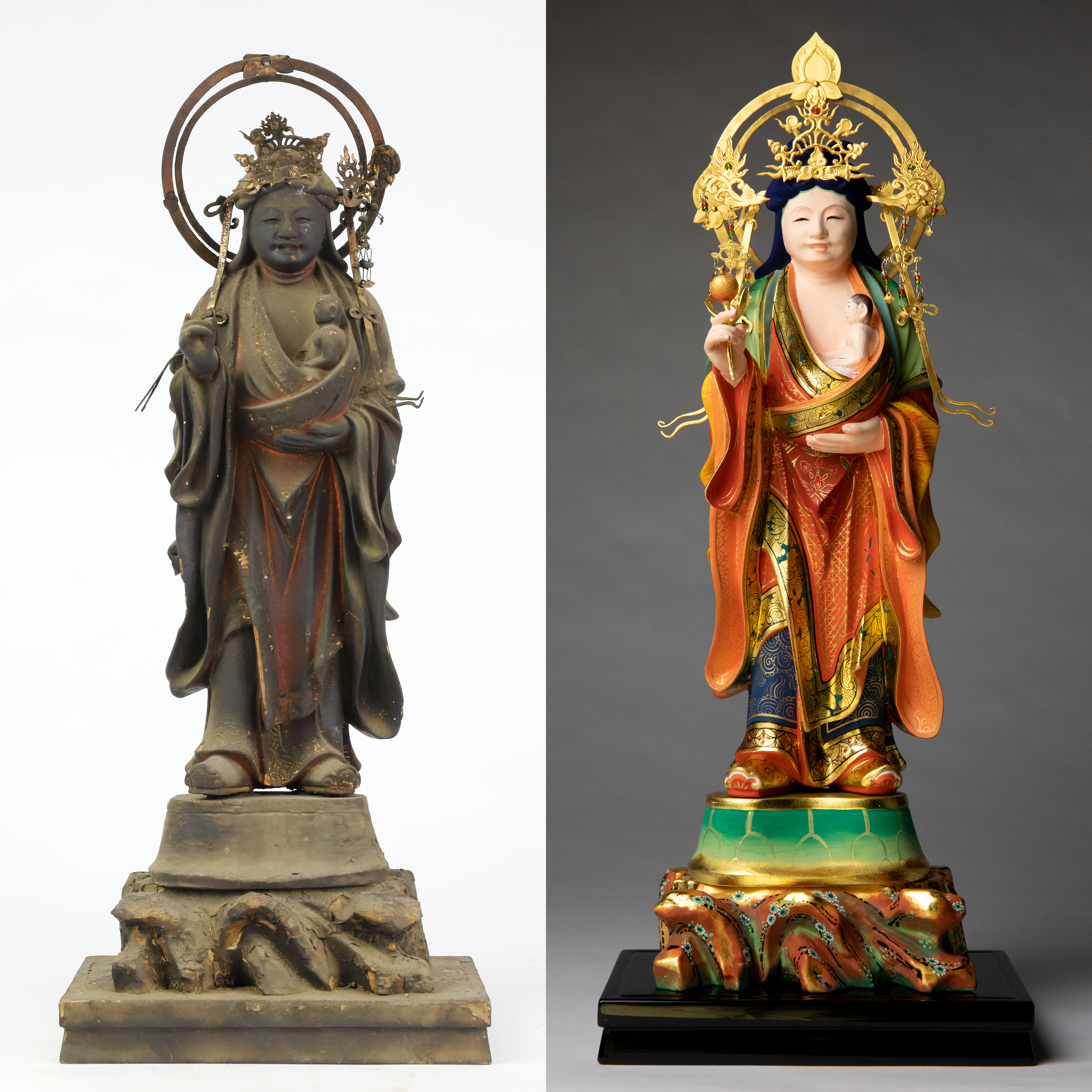 鬼子母神像の修復が完了しました〇 | 京都の仏師 宮本我休（GAKYU