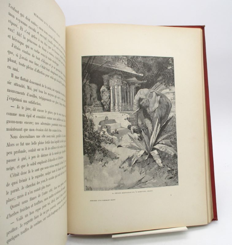 アルフォンス・ミュシャ額装＊「白い象の伝説」初版挿絵リトグラフ④