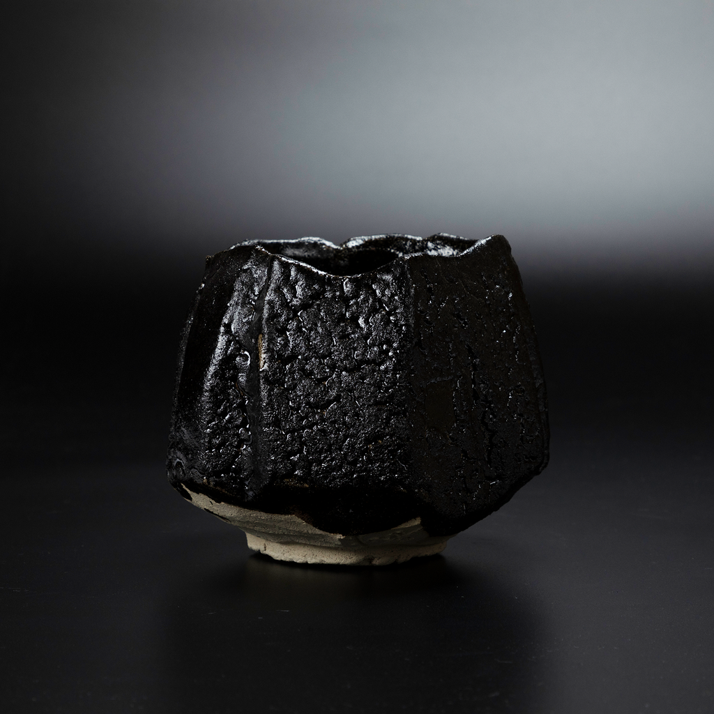 ♥値下げ！黒釉 茶碗 中井窯 吉田璋也 識箱付き 瀬戸黒 引出黒 骨董