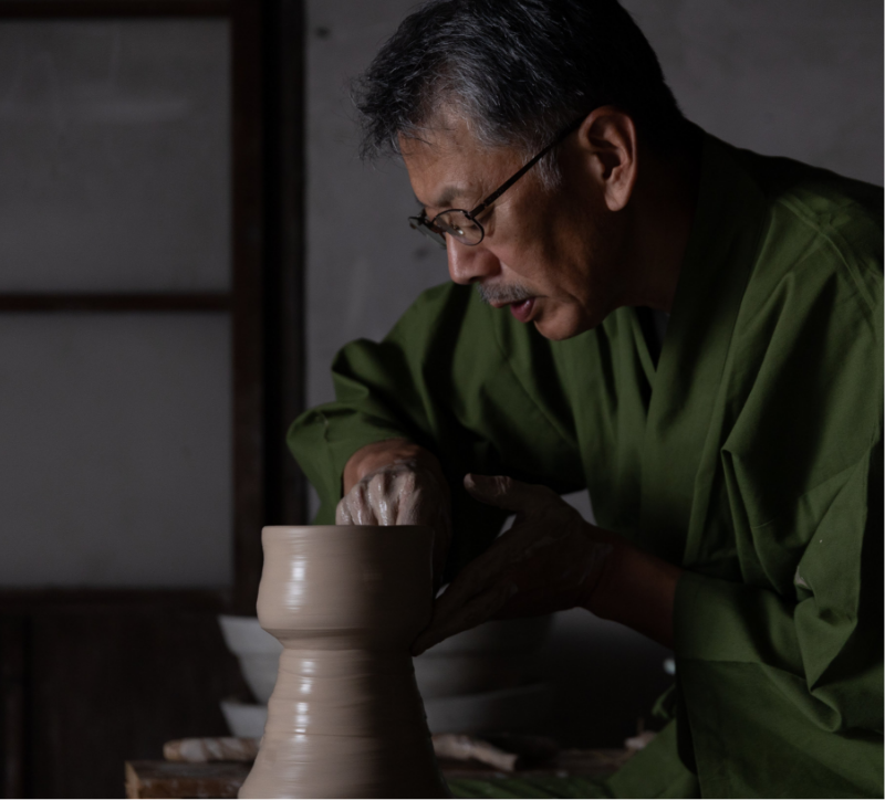 ♥絵志野 ぐい呑み 桐箱付き ㉓ 志野 ぐい飲み 骨董品 ♥絵志野