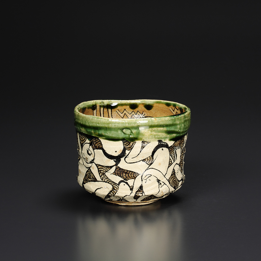 池田 省吾 織部酒茶碗 (ISB0044 ) | ギャラリーラボ