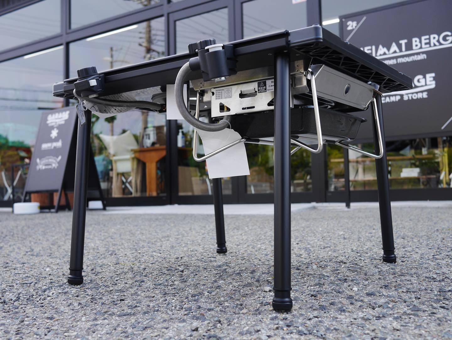 アイアングリルテーブル ショート ブラック 雪峰祭限定ブラック400脚4