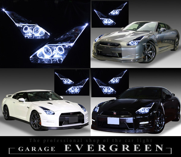 R35 GT-R 前期/中期 純正ドレスアップヘッドライト LEDイカリング