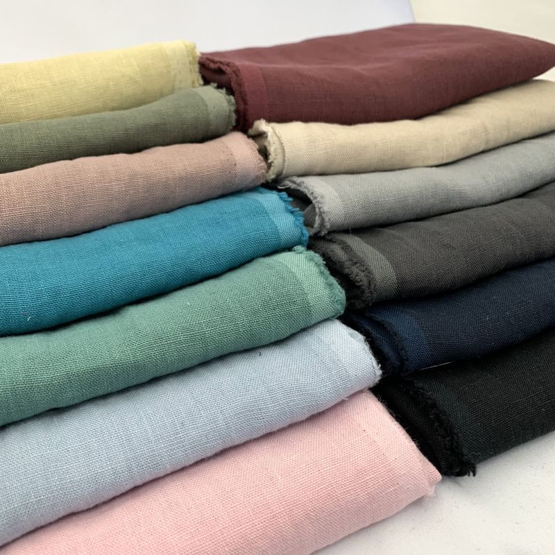 L-001 リネン平織り27番手 13color - 福田織物生地のオンラインストア