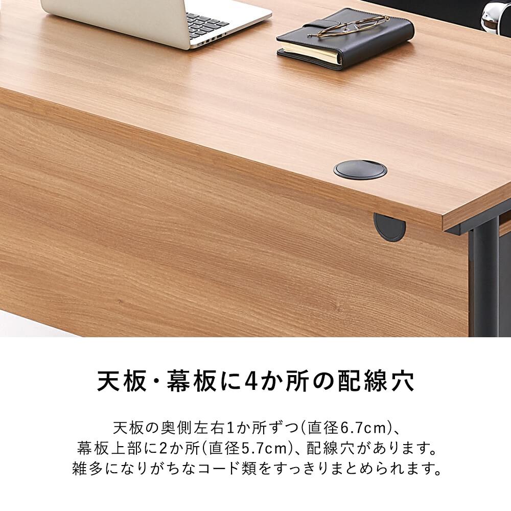 OXシリーズ エグゼクティブデスク 幅180cm 奥行70cm 高さ72cm ( 配線穴