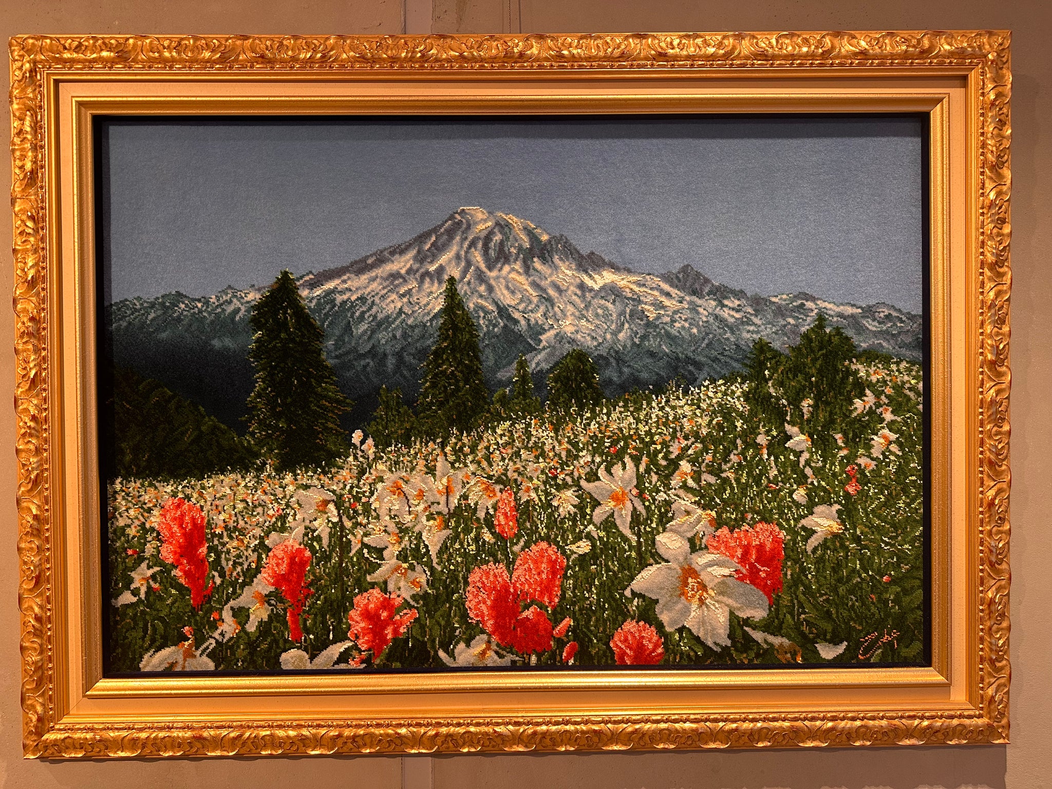 ペルシャ絨毯 額縁 日本橋高島屋外商品 ペルシャ絨毯額縁日本橋高島屋