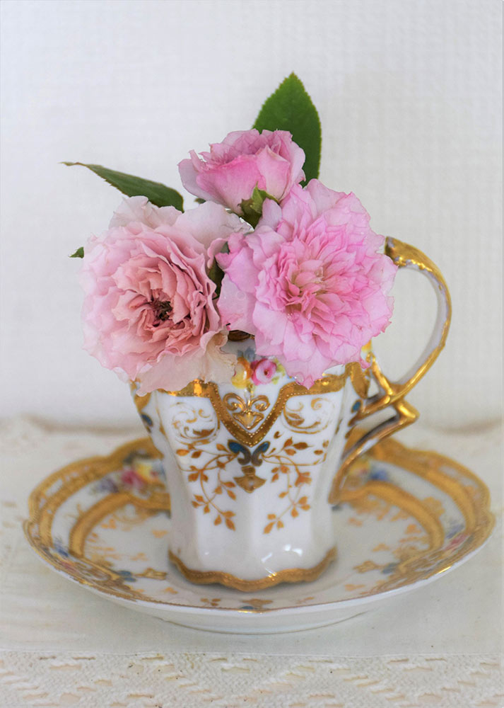 オールドノリタケ バラ紋花瓶 オールドノリタケ 風景薔薇文花瓶 1891