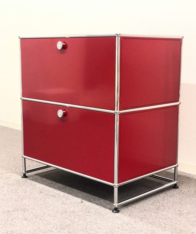 中古 USMハラー｜キャビネット テレビボード 3列1段 アントラサイト