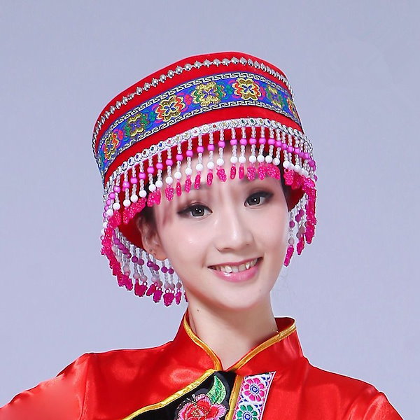 Qoo10] モン族伝統的な帽子女性東南アジア少数民族