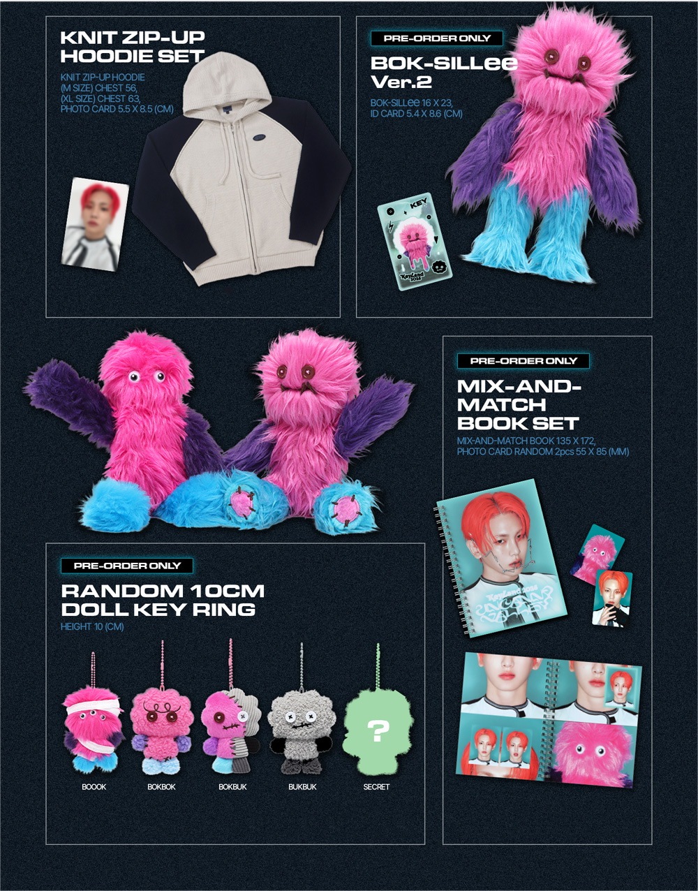 送料無料/予約】KNIT ZIP-UP HOODIE SET_SHINee KEY 2025 [KEYLAND