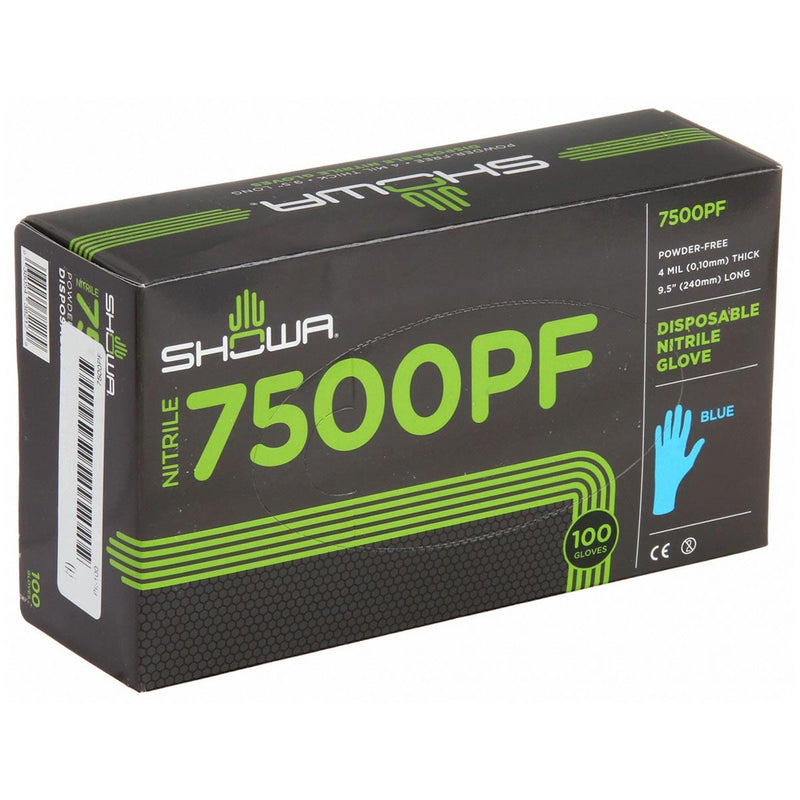 SHOWA 7500PF 4-mil Biodegradable Nitrile Gloves | Gemplers