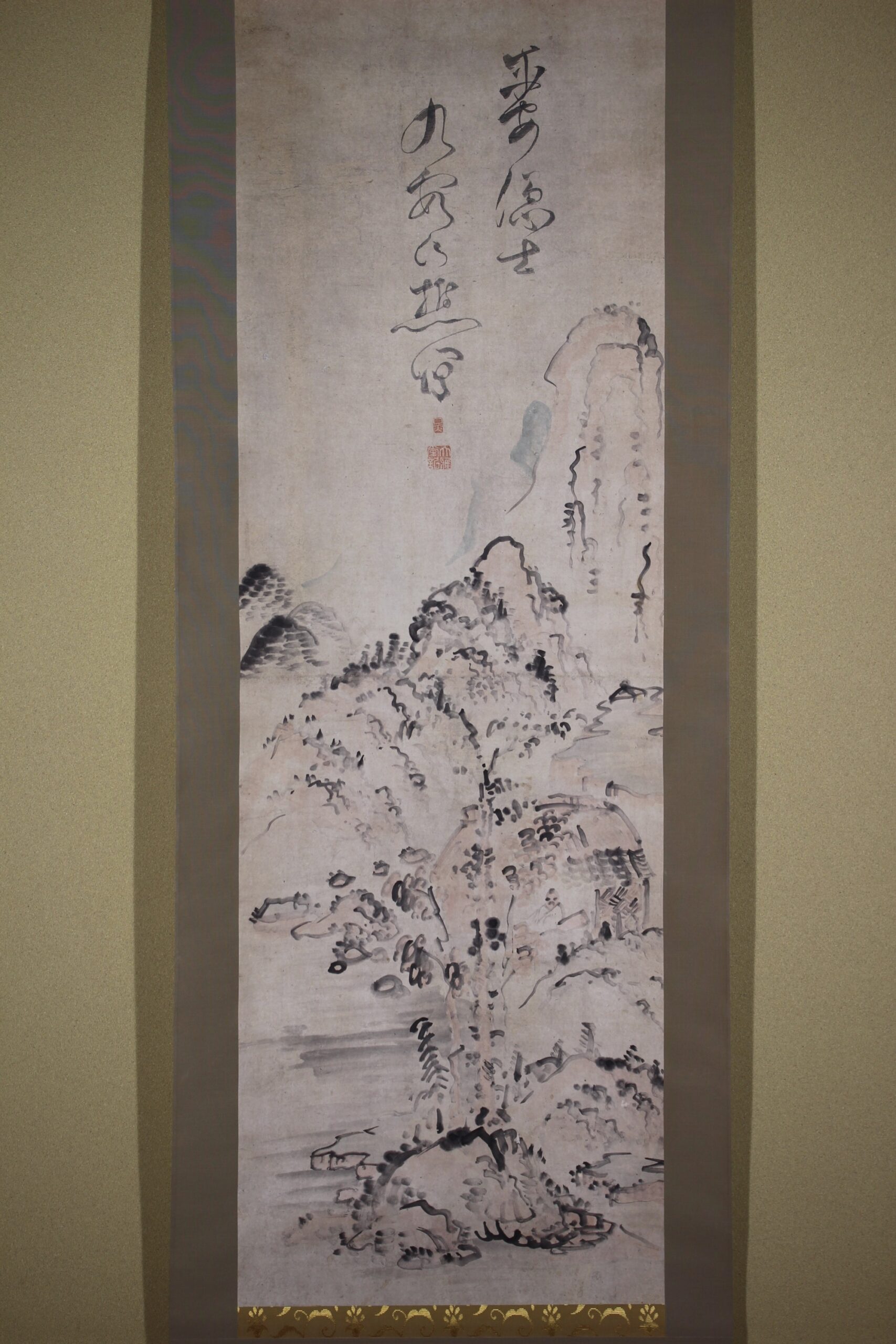 真作】○池大雅○桃源山水図大幅○肉筆○掛軸○掛け軸