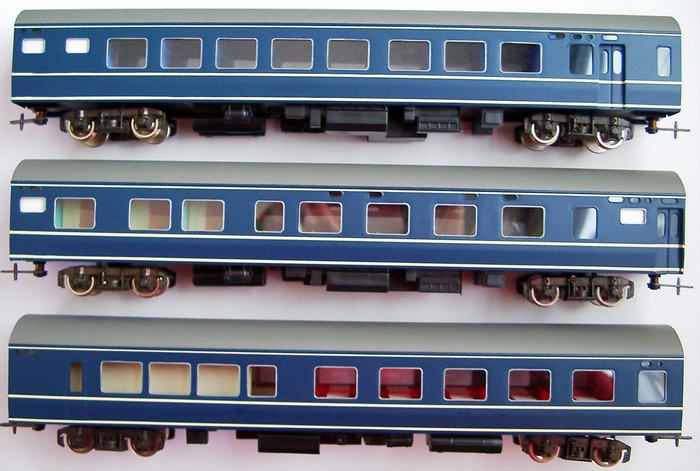 金属製：内装付】KATSUMI HOゲージ鉄道模型20系ブルートレイン7両組