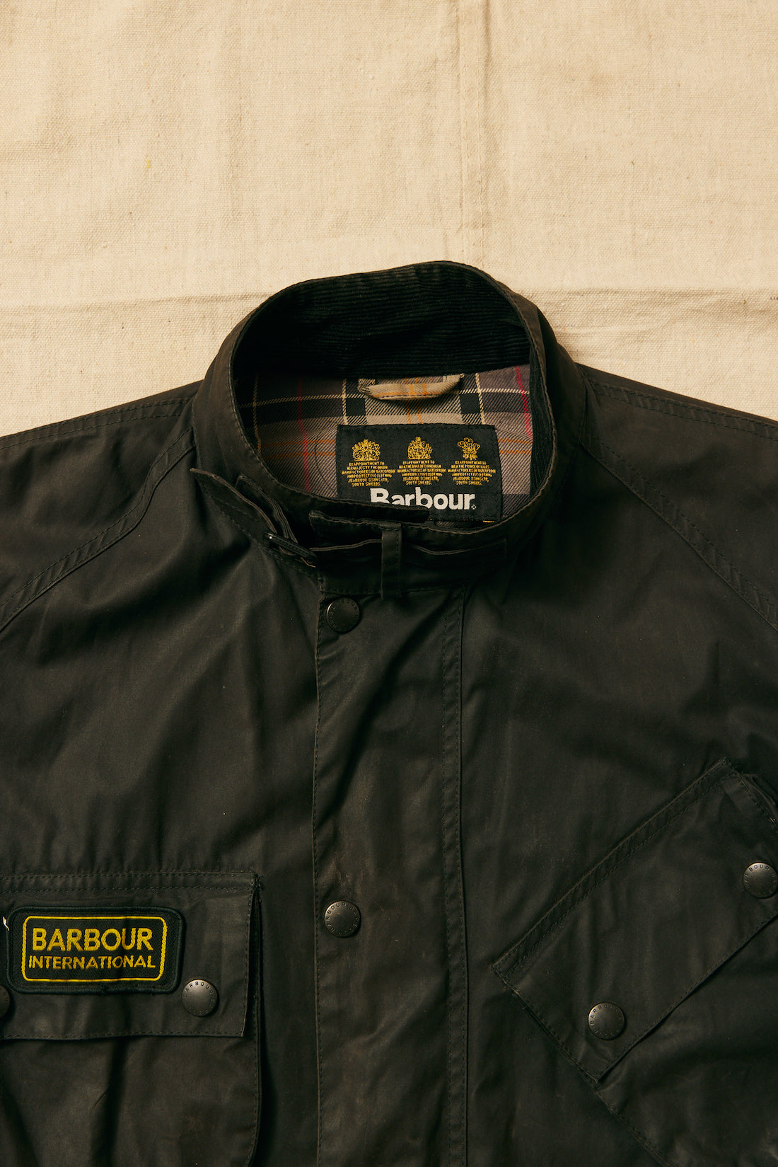 ARCHIVIO - Vintage Barbour International Waxed Jacket – Ghiaia