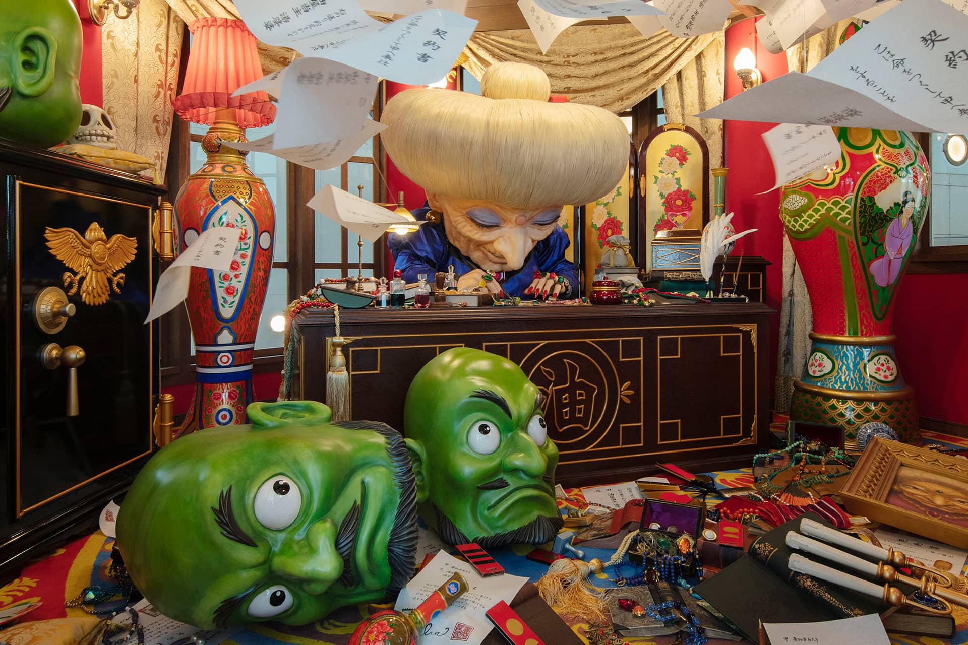 ジブリパーク限定 名古屋扇子 にせの館長室 ジブリの大倉庫｜ジブリパーク