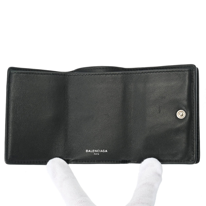 BALENCIAGA 最も安い ブラック 三つ折りウォレット バレンシアガ